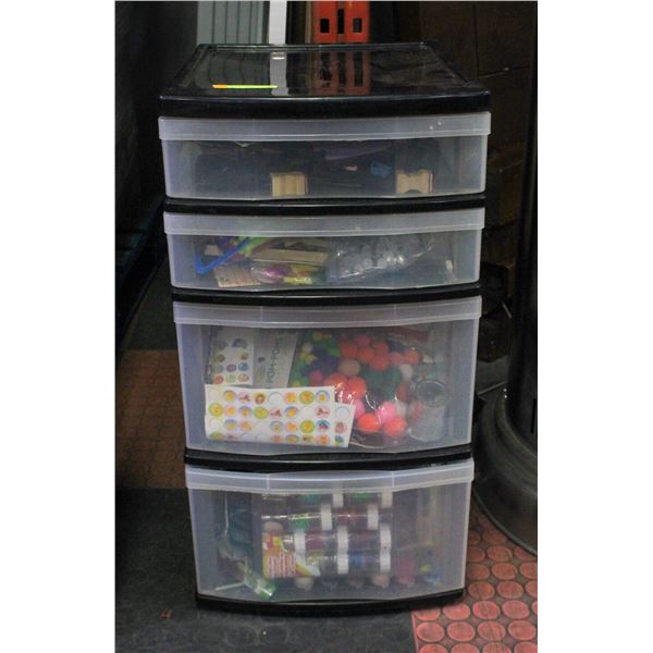 STERLITE 4 DRAWER BIN STUFFED FULL OF