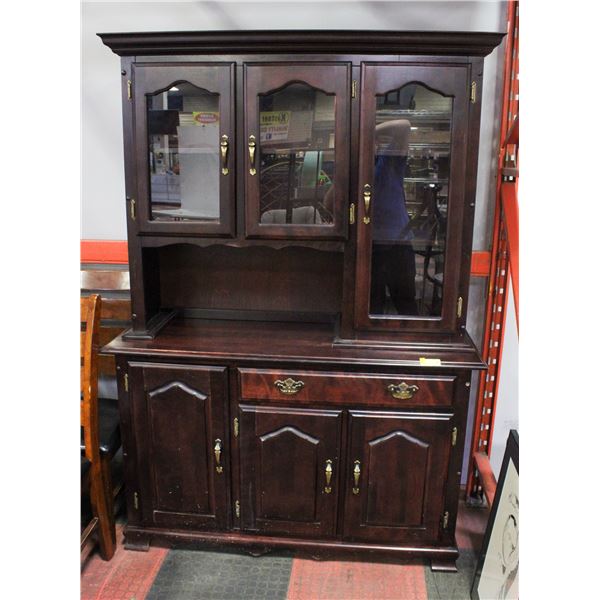 2PC CHINA CABINET WITH BRASS HARDWARE