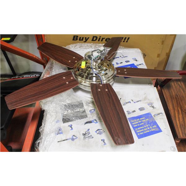 5 BLADE FAN WITH DOMED LIGHT AND REMOTE