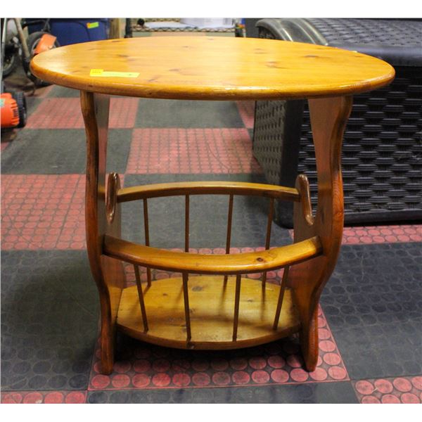 VINTAGE MAGAZINE TABLE 22" HIGH