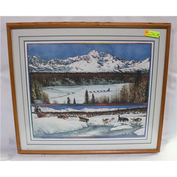 #208/500 DONNA GATES "SLED DOG LANDSCAPE"