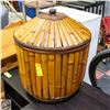 Image 1 : VINTAGE BAMBOO/RATTAN LIDDED STORAGE