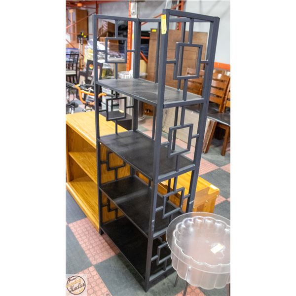 4 TIER METAL BLACK SHELVING UNIT