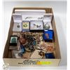 Image 1 : FLAT OF ESTATE JEWELRY BOX CONTENTS