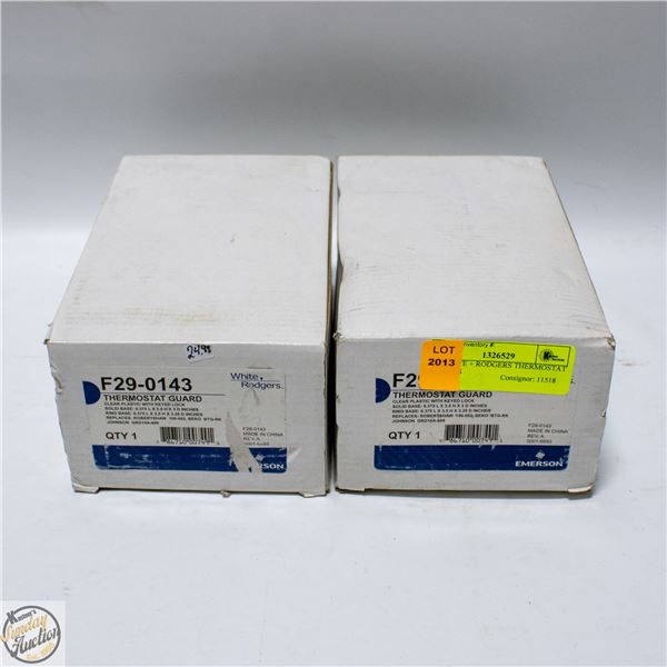 2 WHITE + RODGERS THERMOSTAT GUARDS