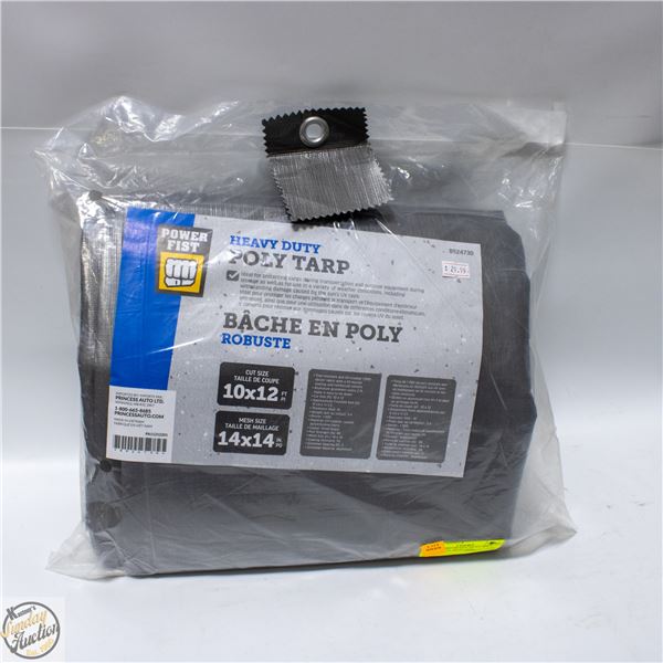 POWER FIST HEAVY DUTY POLY TARP 14'X14' MESH SIZE