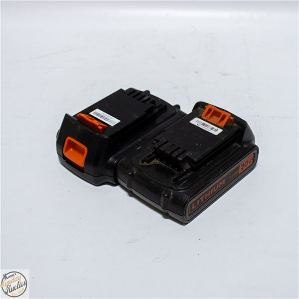 BLACK + DECKER 20V BATTERIES PAIR