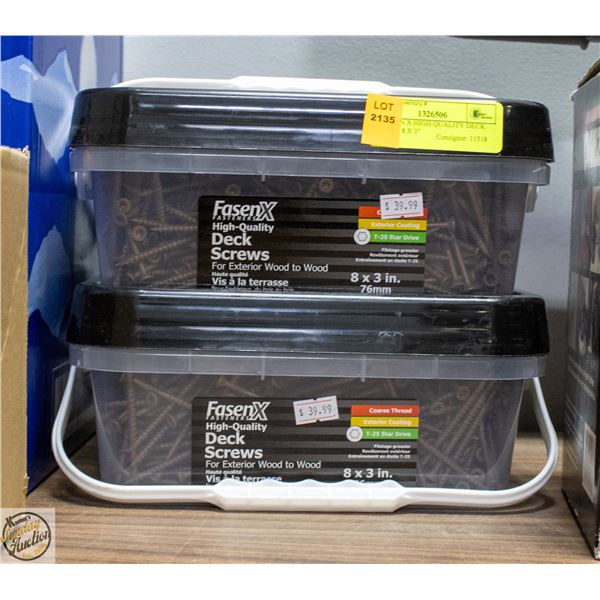 2X FASEN X HIGH QUALITY DECK SCREWS 8 X 3"