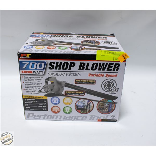 PT PERFORMANCE TOOLS 700WATT SHOP BLOWER VARIABLE