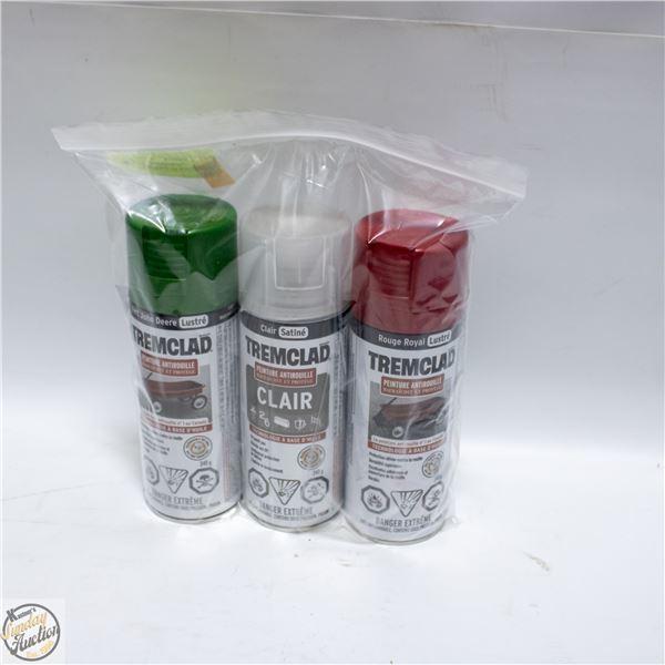 3PK TREMCLAD SPRAY PAINT