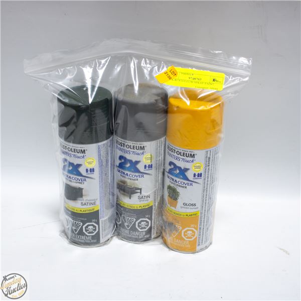 3PK RUSTOLEUM SPRAY PAINT