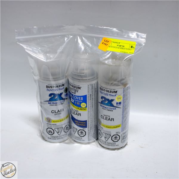 3PK RUSTOLEUM SPRAY PAINT