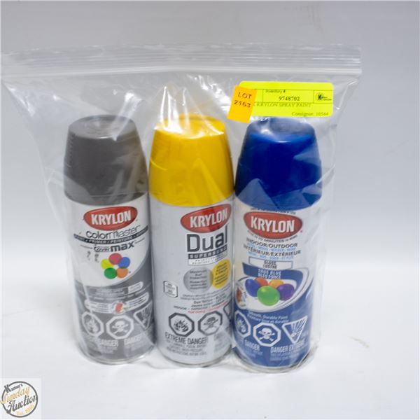 3PK KRYLON SPRAY PAINT