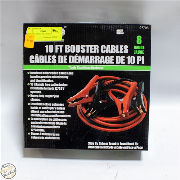 GRIP 10FT BOOSTER CABLES