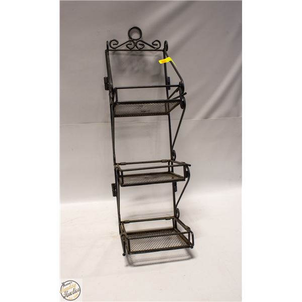 3 TIER METAL RACK 24"X7"X7" COLLAPSIBLE