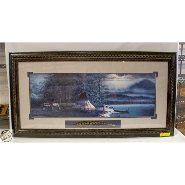 FRAMED JEANNE RAGER INDIGENOUS THEMED GENUINE