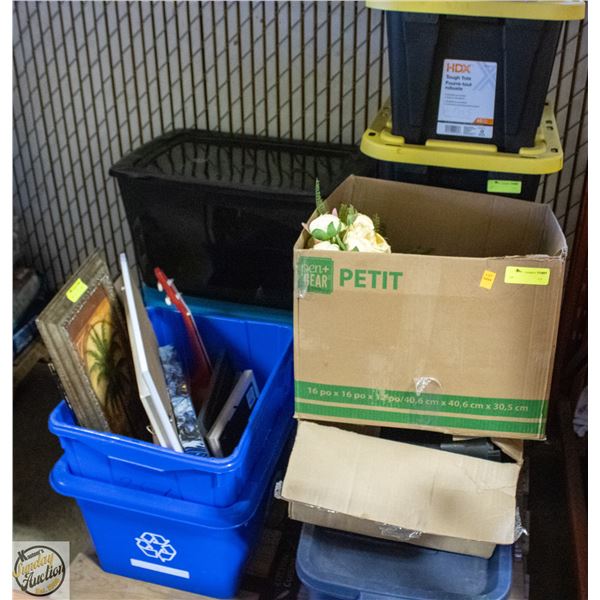 PALLET OF ESTATE ITEMS INC. ARTWORK AND HOME DECOR