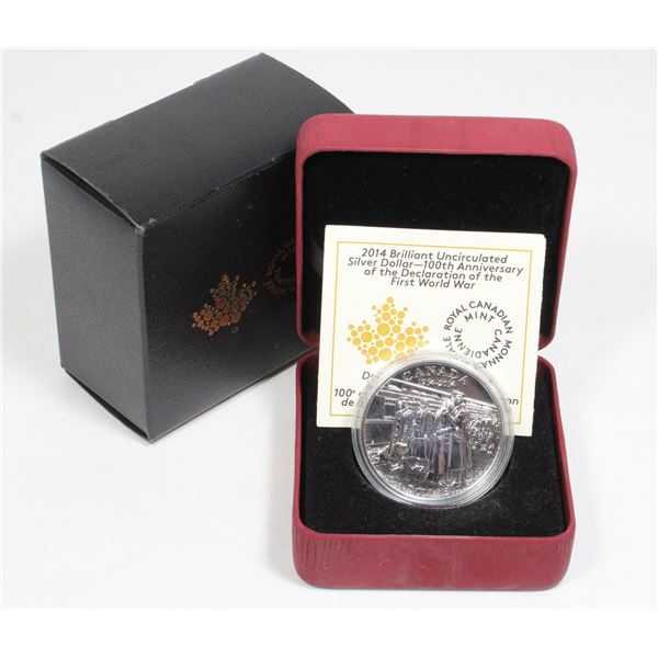 2014 BRILLIANT UNCIRCULATED SILVER DOLLAR