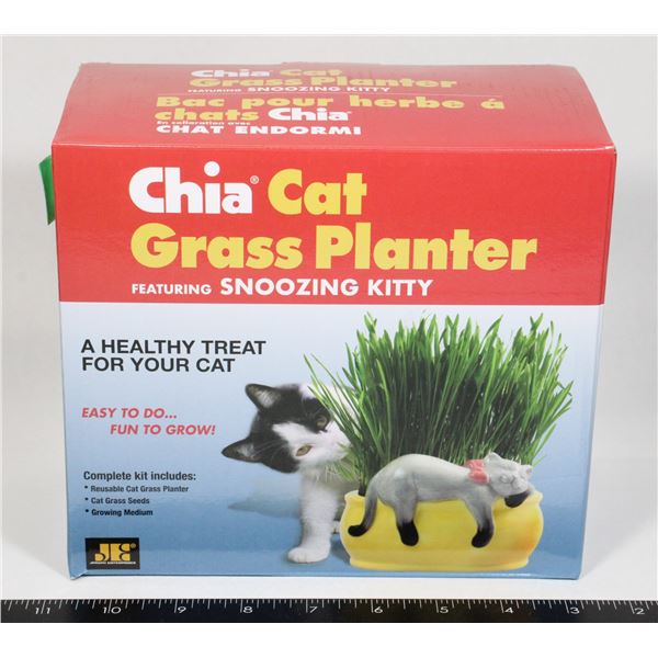 NEW CHIA CAT GRASS PLANTER
