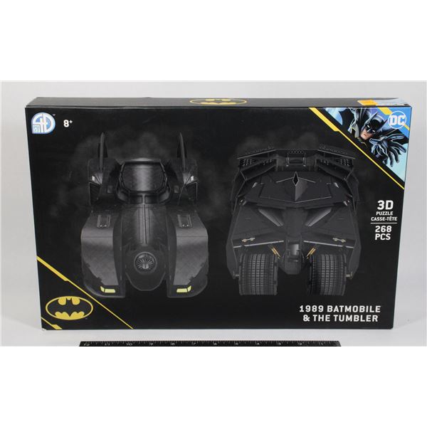 BRAND NEW 1989 BATMOBILE & THE TUMBLER 3D PUZZLE