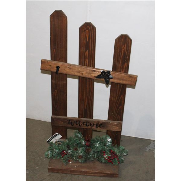 FALL TO CHRISTMAS 35" TALL WOOD WELCOME