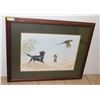 Image 1 : PHEASANT HUNTER FRAMED ART 37" X 30"