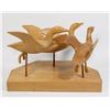 Image 2 : HAND CARVED WOODEN GEESE - 2 WINGS HAVE BEEN