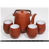 Image 1 : EGYPTIAN THEME TEAPOT WITH TEA CUPS