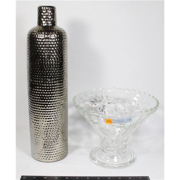 GLASS BOWL & VASE