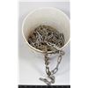 Image 1 : SET OF 2 SMALL GARDEN TRACTOR CHAINS, WITH CLEATS,