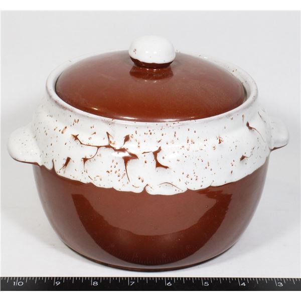 VINTAGE GLASS BEAN JAR MADE IN CANADA