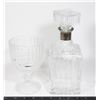 Image 1 : GLASS DECANTER AND GLASS GOBLET