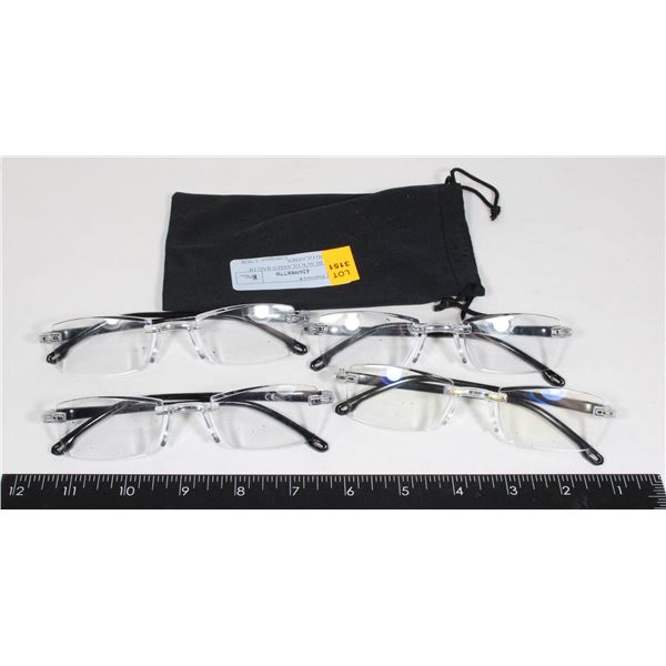 SMALL BLACK GLASSES BAG OF READING GLASSES