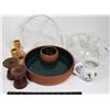 Image 1 : GLASSWARE, CANDLE HOLDERS & CERAMIC MUG