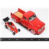 Image 1 : DIECAST TOY RED TRUCK WITH CAR