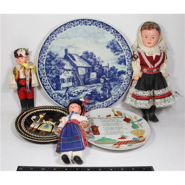 CHEMKEFA DE HERFST PLATE & DUTCH DOLLS