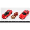Image 1 : 3 RED DIECAST CARS