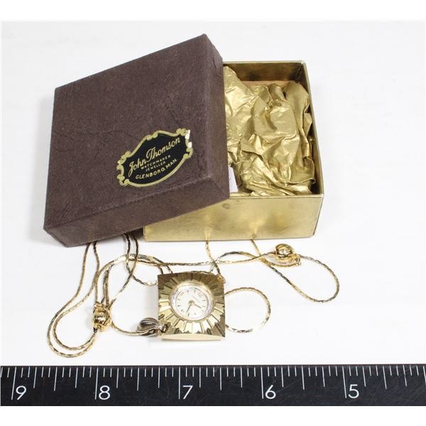 CARAVELLA WIND UP WATCH AND CHAIN