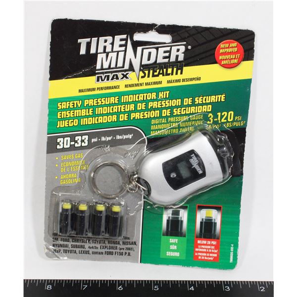 TIRE MINDER MAX STEALTH SAFETY PRESSURE INDICATOR