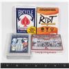 Image 1 : LOT OF 4 PLAYING CARDS SOME ARE HOCKEY THEMED