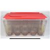 Image 2 : TOTE OF GLASSWARE CUPS OF VARYING SIZE