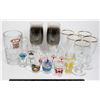 Image 1 : BOX OF DRINKWARE WITH A&W GLASS