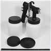 Image 1 : HVLP PAINT SPRAYER BLACK AND BOTTLES