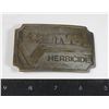 Image 1 : VINTAGE BRASS BELT BUCKLE BANVEL HERBICIDE HEAVY