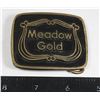 Image 1 : VINTAGE MEADOW GOLD DAIRY BELT BUCKLE MADE IN USA