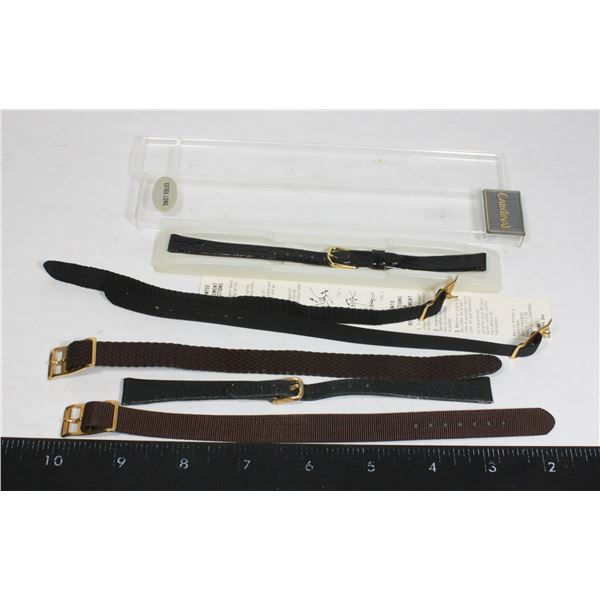 LOT OF FABRIC AND LEATHER WATCH BANDS