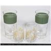 Image 1 : 2 - 1970'S LIBBEY GLASSES AND 2 GREEN STRIPED