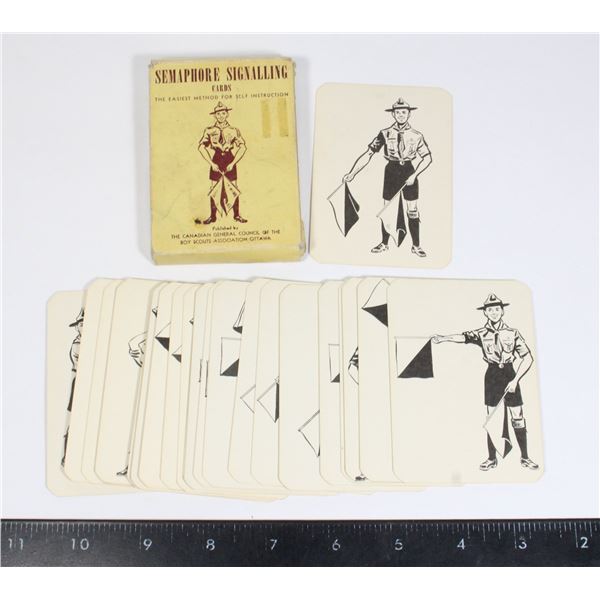 VINTAGE BOY SCOUTS SEMAPHORE SIGNALLING CARDS