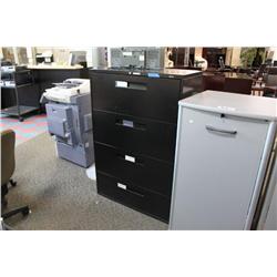 Black Global 4 Drawer Lateral File Cabinet