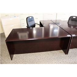 Mahogany L-Shape Executive Desk
